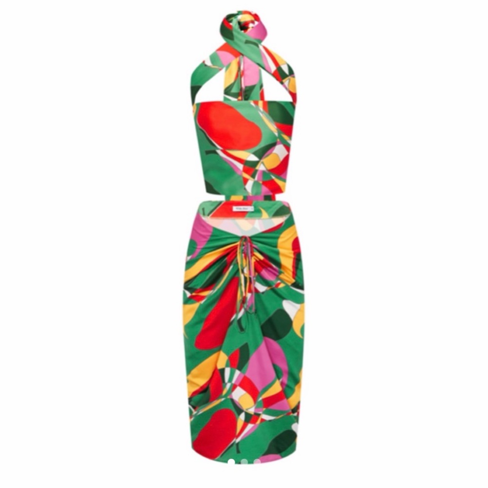 With Jean Multicolor Skirt Set